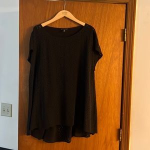 Eileen Fisher see though tunic with black tank under, this is a two piece